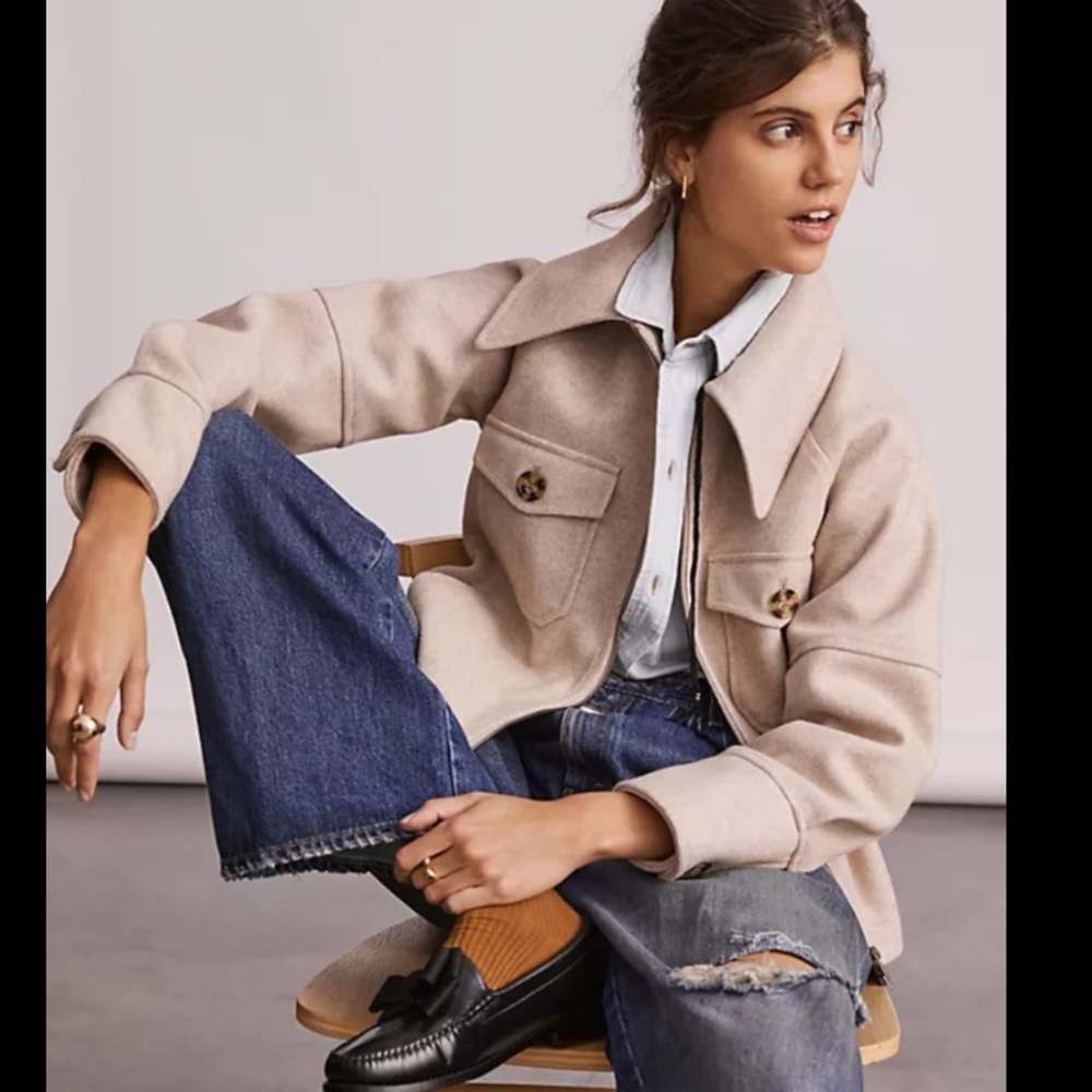 Anthropologie Cream Jacket